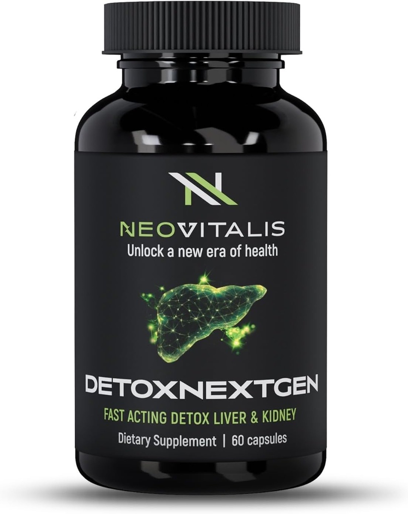 DetoxifiereNextGen Advanced Rapid-Actionare Detoxifiere Ficat & Rinichi Supplement with Milk Thistle & Dandelion Root - Promovează Curățare Naturală & Toxină Demontare Supliment dietetic 