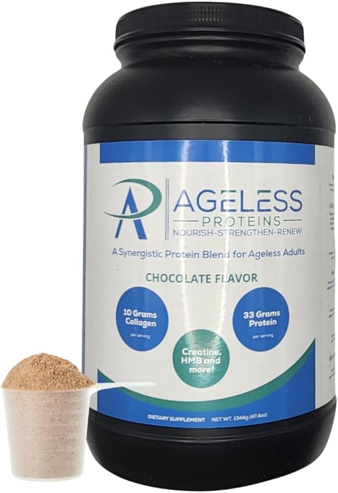 Ciocolata Whey Pulbere de proteine și Colagen Peptides pentru adulți maturi. Susţine construirea musculare şi sănătatea articulaţiilor cu 24g proteine, creatina, HMB, şi vitamine (30 Servings, Ciocolata)