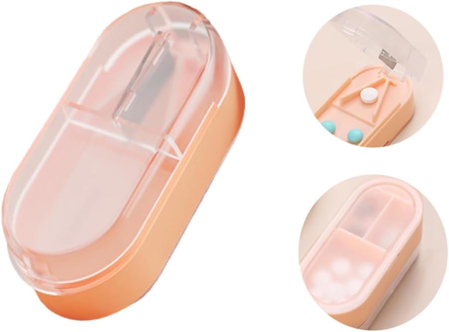 Pilula Cutter, Professional Pill Splitter pentru tăiere pastile mici sau pastile mari în jumătate (Pink)