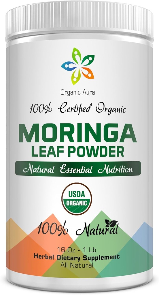 Certified Organic Moringa Leaf Powder-1Lb. USDA Certified Organic. 100% Pur și original. În mod natural stimulează energia, metabolismul și imunitatea. Superfood verde crud. Fără OMG, fără gluten