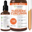 Curcumină cucurcumină lichidă cu bioperină pentru absorbție îmbunătățită - supliment de curcumina turmerică pentru suport comun - Extract de turmerică cu piper negru - 2 luni de aprovizionare - 4 oz