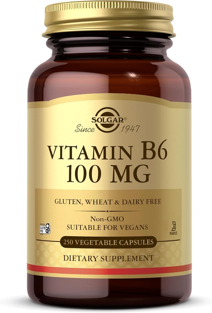 Solgar Vitamina B6 100 mg, 250 capsule vegetale