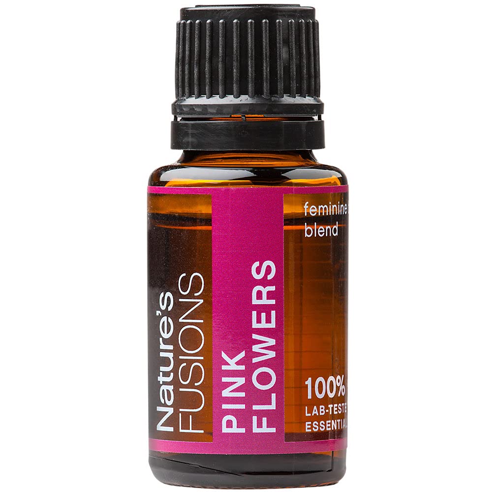 Fuziuni naturale flori roz, 100% ulei pur și natural esențial amestec pentru aromaterapie și utilizare Topical, .5 Fl Oz (Pachet de 1) (15 ml)