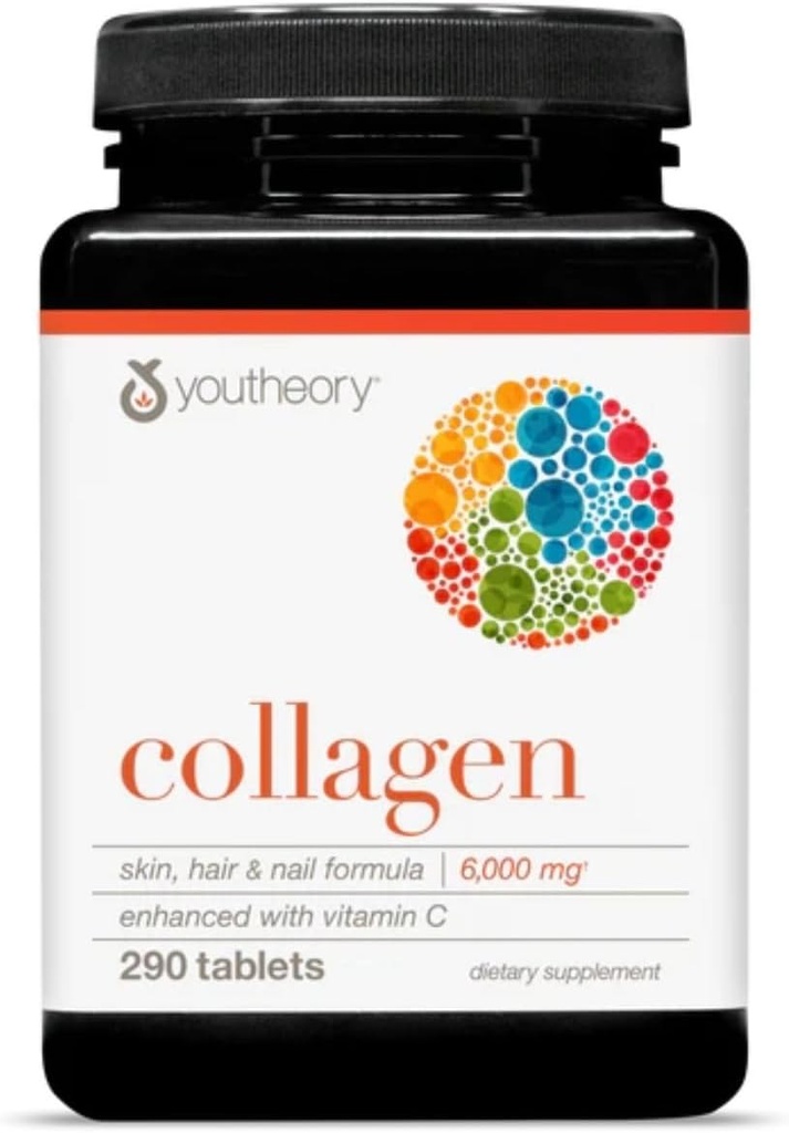 Youteory Colagen, w/ Vitamina C - 290 comprimate - Cutie cu 1