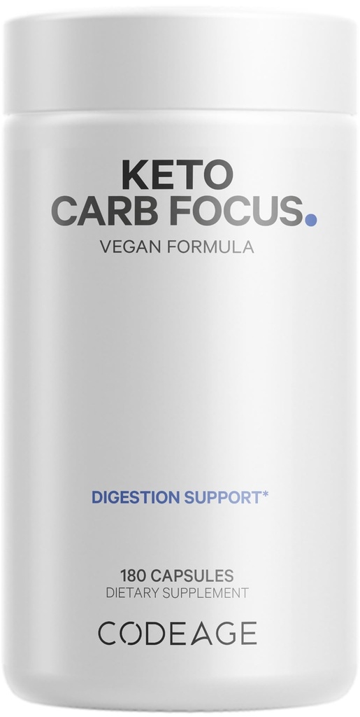 Codeage Keto Carb, White Rinichi Bean, Green Tea & Scorțișoară Bark Supliment, Triple Acţiune Keto Cheat Vegan pastile, Ketogenic, Low Carb Diet Sugar, 3 luni de aprovizionare, non-GMO, Gluten-Free, 180 capsule