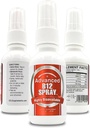 Vitamina B12 Spray de energie, metilcobalamină cu acid folic Complex lichid sublingual pentru focus, & Metabolism, Nano Technology Absorbție instantanee și dozare personalizată (2 oz - 60 Servings)