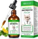 Antibiotice pentru pisici, Antibiotice Cat Premium Supplemen, Antibiotic natural pentru pisici, Suplimente pentru animale de companie, Antibiotice Cat Suportă Imun & Cats Alergia Ajutor, Pisici Multivitamine - 2 Fl Oz / 60ML