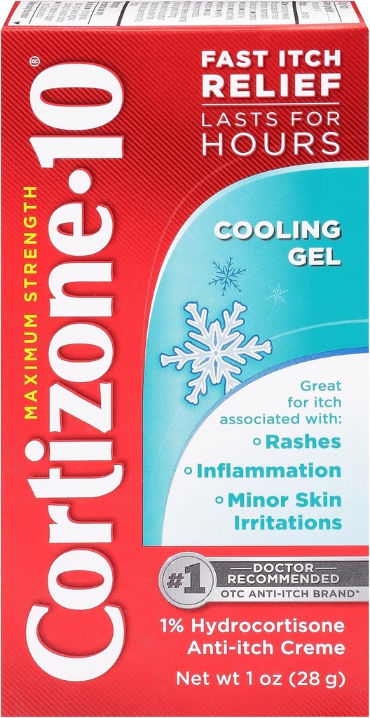 Cortizone-10, Cooling Gel Anti-Itch Creme, 1 Ounce
