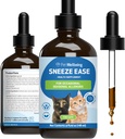 Pet Wellbeing Sneeze Ease pentru pisici - Ocazional Strănut, Alergii sezoniere, nas și ochi Disconfort, Eyebright, Nettles - Veterinarian-Format Herbal Supliment 4 oz (118 ml)