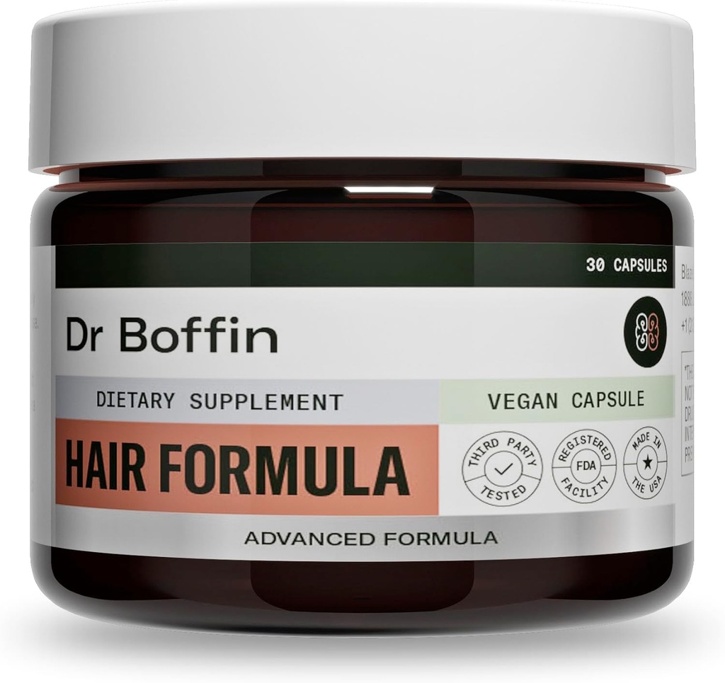 Formula de par pentru barbati si femei 23-in-1 - Potient Supliment pentru cresterea mai rapida a parului & grosime cu Biotin 6000 mcg - Vitamina si Herbal Advanced Formula - O singură capsulă pe zi (30-zi de eliberare)