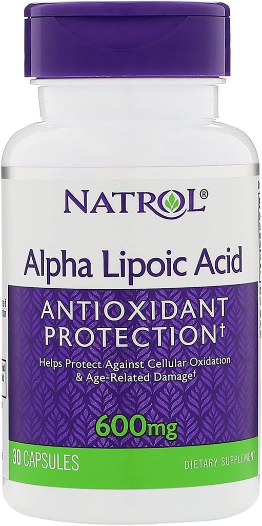 Natrol Alpha Acid lipoic 600 Mg, 30 număr