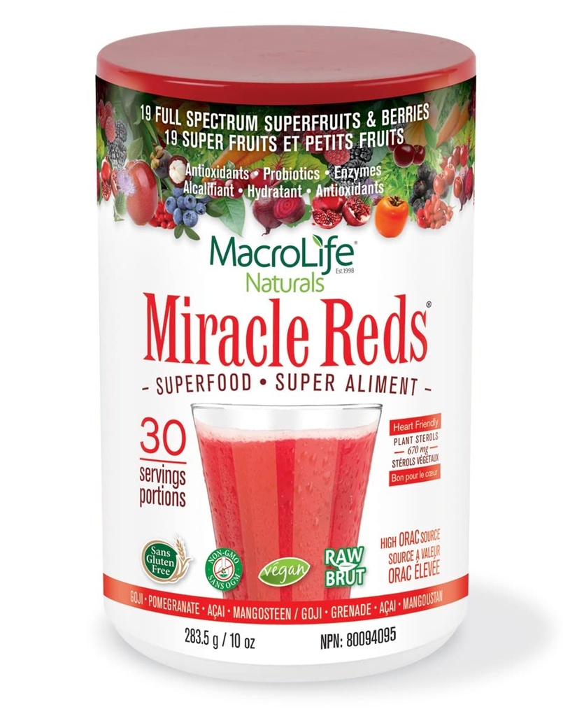 Macrolife Naturals Reds Supliment pulbere, 10 oz