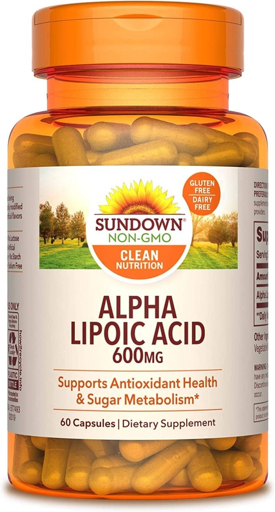Sundown Naturals Super Alpha Acid lipoic 600 mg capsule