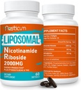 2000 MG Liposomal Nicotinamidă Ribozidă Supliment cu TMG & Pterostilben, Biodisponibilitatea ridicată NAD+ Supliment de stimulare, Superior Niacinamida pentru energie, Imunitate, Rezistenţă la vârstă, 120 Softgels