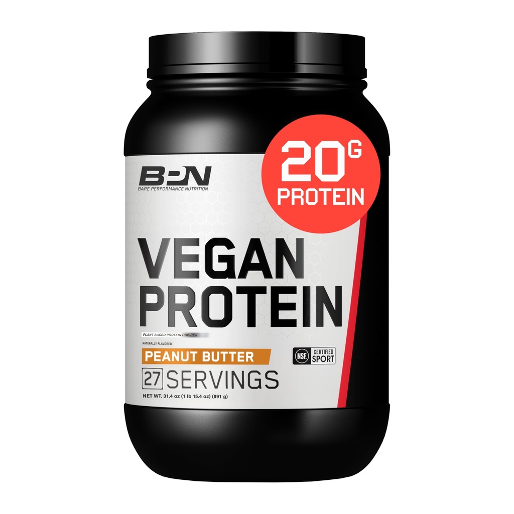 NUTRIŢIE DE PERFORMANŢĂ NUTRIŢIE Proteină Vegană, Proteină pe bază de plante, Proteină pe bază de mazăre, Pepene verde şi proteine de dovleac, îndulcită natural şi aromată (27 Servings, Unt de arahide Cookie)