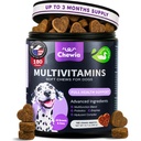 Dog Vitamine 15 în 1 - Dog Multivitamine Chews cu MSM pentru Hip & Joint Health - Dog Supliment pentru Mâncărici Skin Relief - Multivitamine pentru câini Suport imun cu enzime - Skin & Coat, Suport de mobilitate