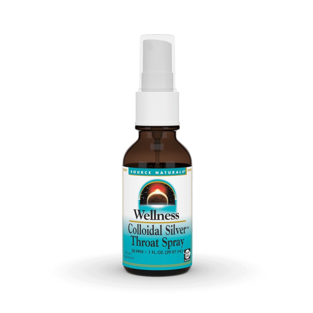 Sursa Naturals Wellness Silver coloidal 30 PPM lichid spray flacon - 1 lichid oz