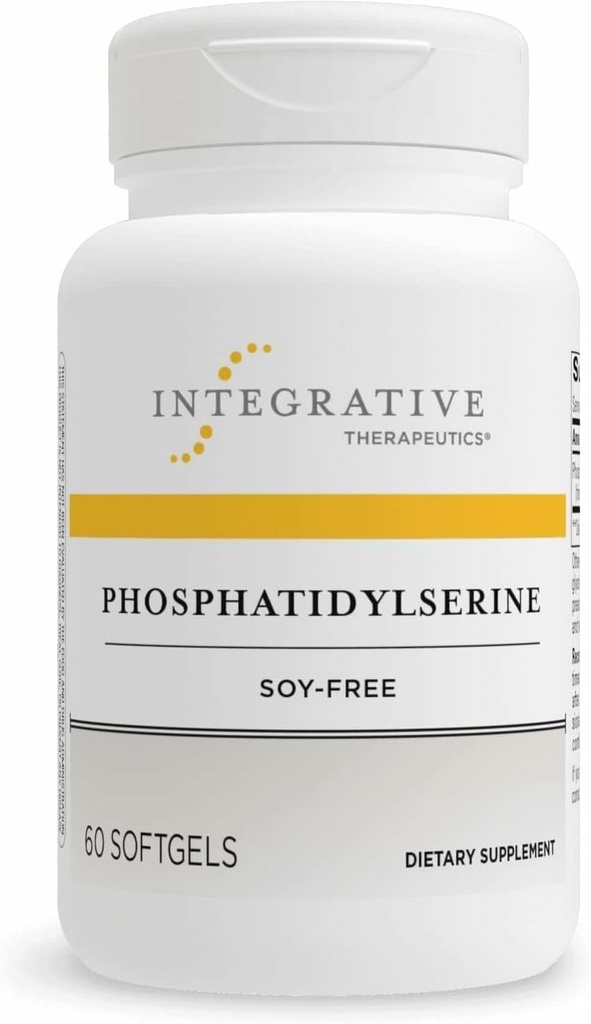 Tehnologii integrate Fosfatidilserină - Suplimentul de suport pentru funcții cerebrale* - Sprijină răspuns sănătos la stres* - Gluten-Free, Soy-Free & Dairy-Free - 60 Softgels (60 Servings)