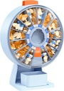 Daviky Pill Dispenser Daily, Organizator de pastile mari cu utilizare de perete-Mounted sau permanent, 14 zile Pilula container, Push Button Design, Săptămânal Pilula cutie pentru vitamina, Medicina, Supplement, Ulei de pește (albastru)