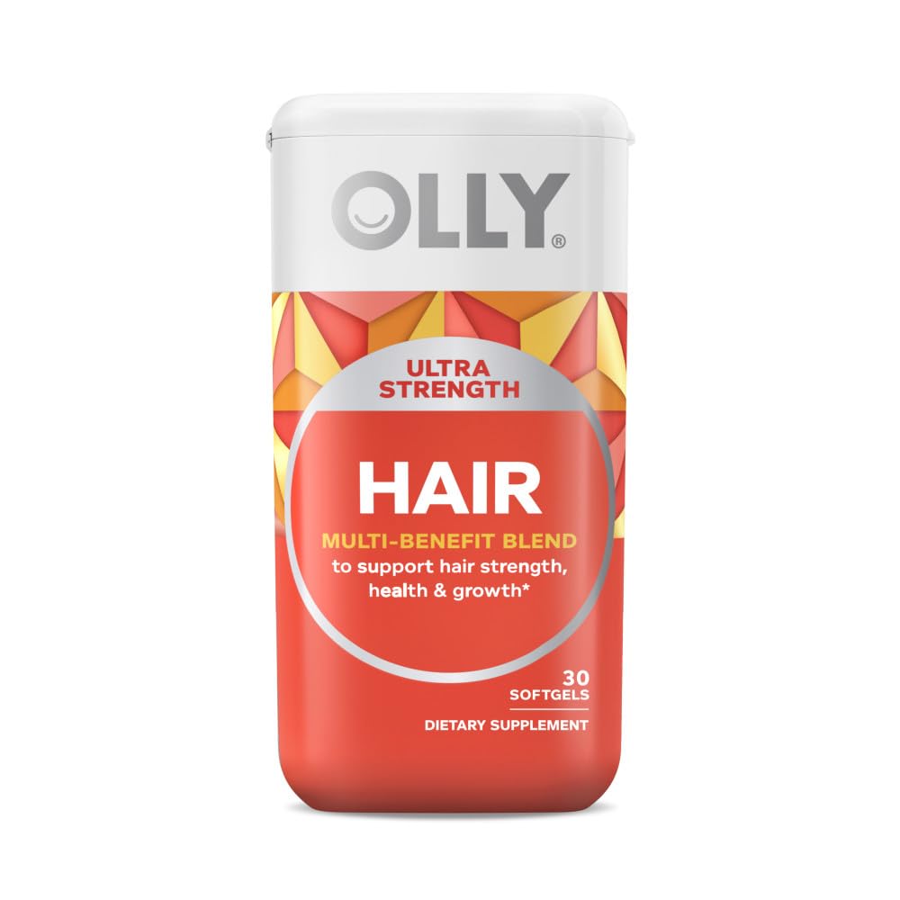 OLLY Păr și piele Vitamina Bundle - Ultra Rezistență Softgels păr cu Biotin, Keratina, Vitamine B12, D și Complexie fără cusur Gummy cu vitamine A, E, Zinc pentru piele curată - 30 și 50 Conte