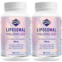 Liposomal Acid hialuronic Suplimente 1000mg-Biodisponibil capsule cu acid hialuronic dietetic-cu 200 mg Tremella Polizaharide pentru hidratare dublă a pielii,Lubricare comună,2 ambalaj