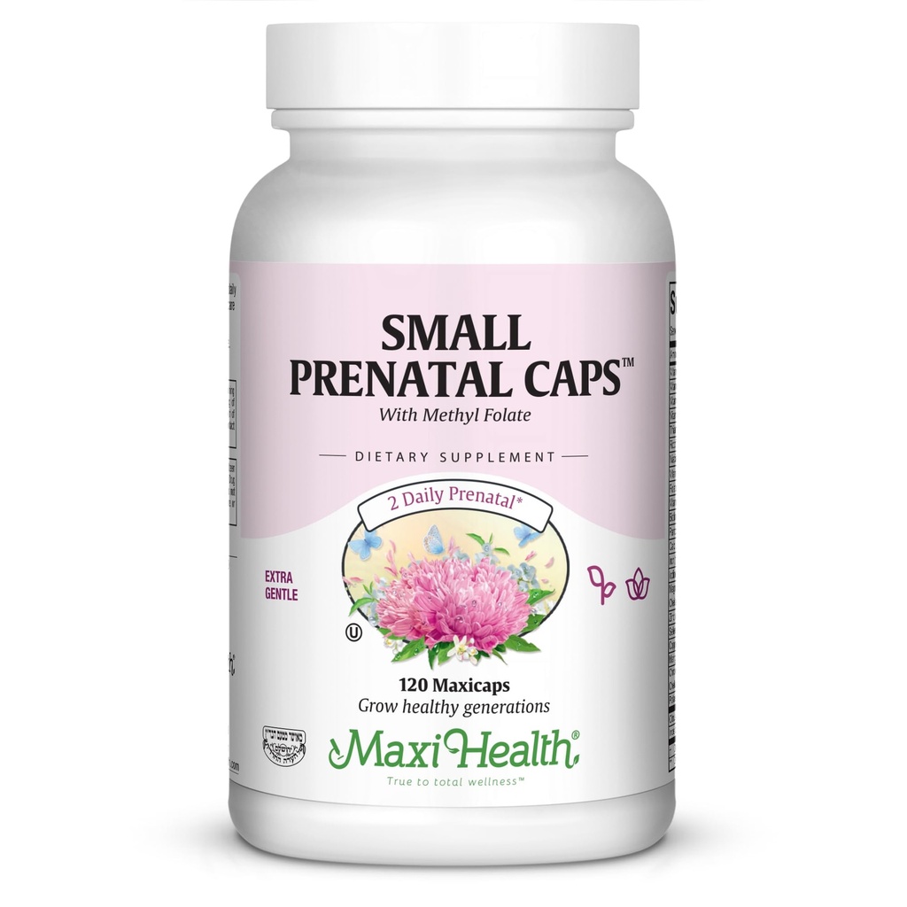 Capsule prenatale mici Maxi cu Folat de metil 120 ct