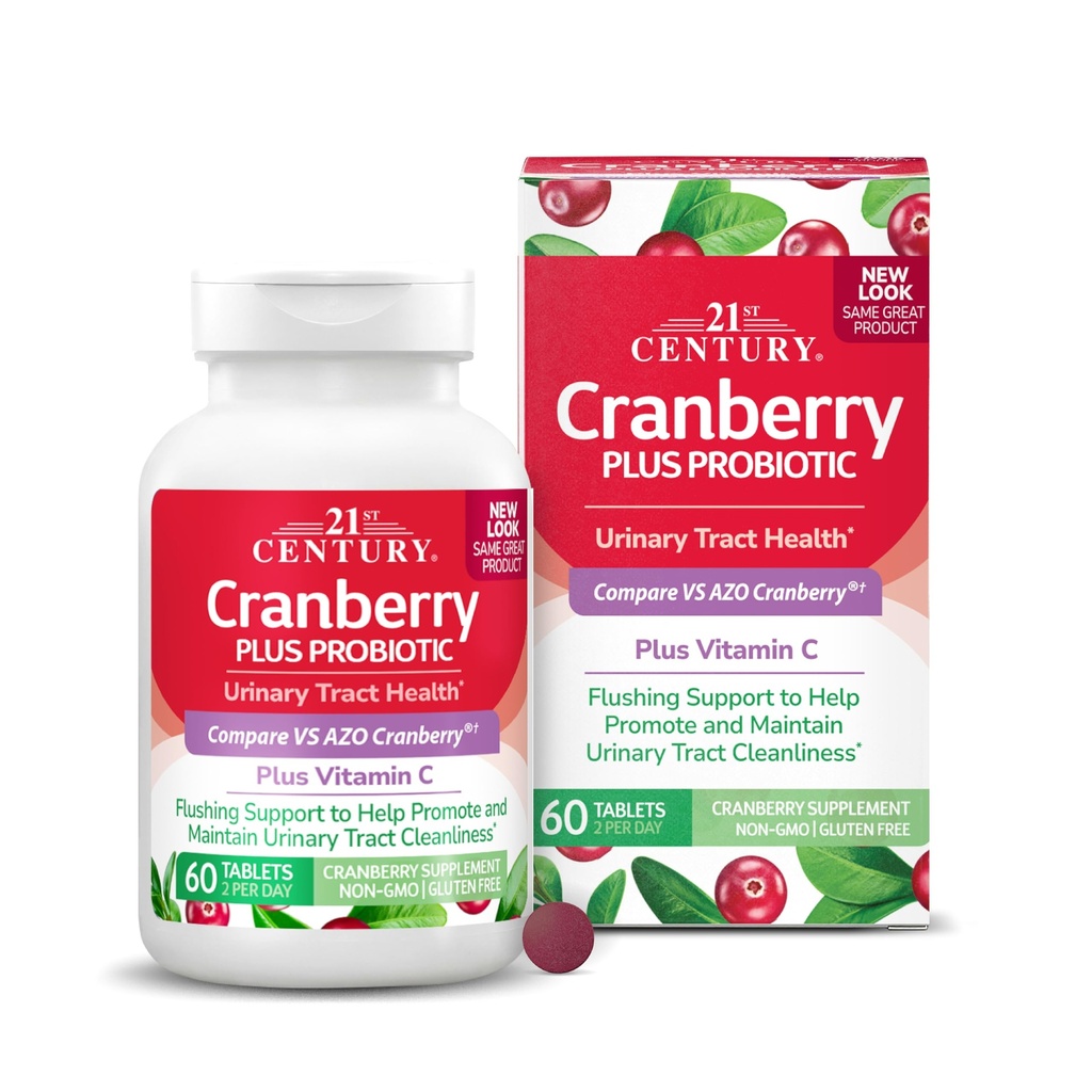 21st Century Cranberry Plus tablete probiotice, 60 Conte