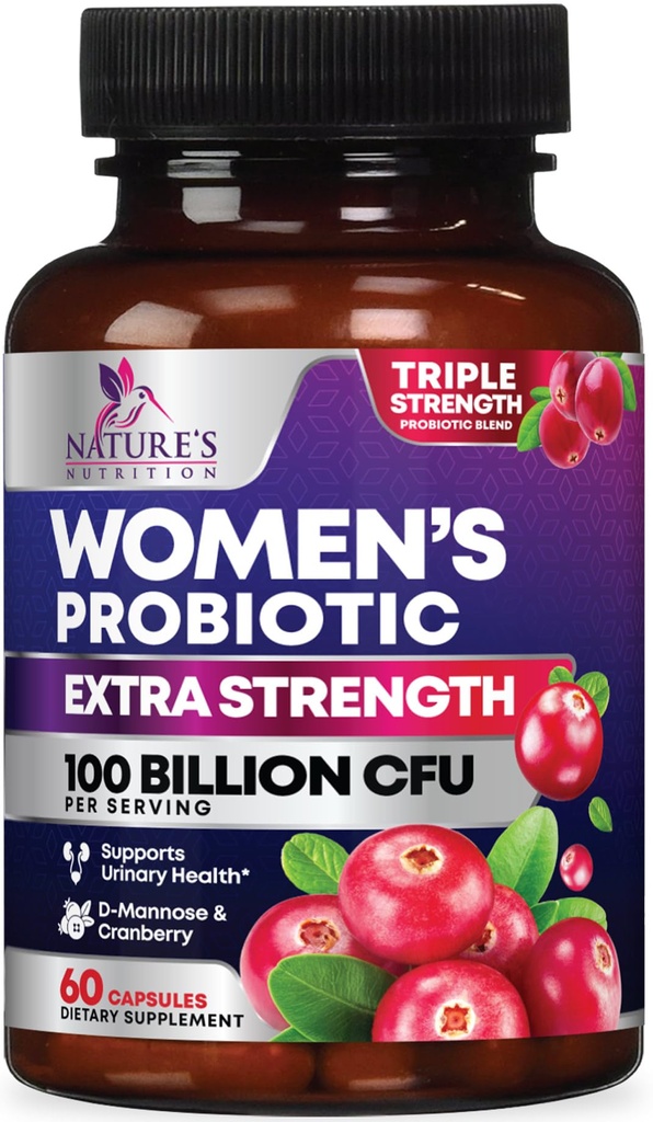 Probiotice pentru femei Digestive de sănătate de sprijin - 90 Miliarde CFU Femei Probiotic, 16 Strains, Cranberry, Probiotic vaginal cu prebiotice, PH, Immune, urinar, & Feminina de sănătate de sprijin, 60 capsule