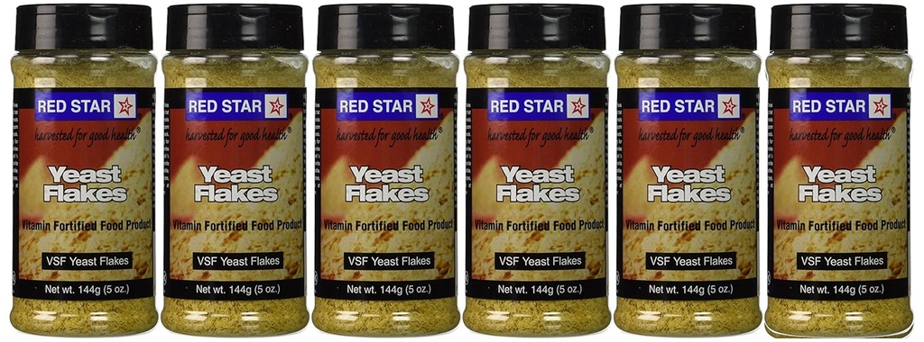 Red Star Nutritional Yeast - VSF Mini Flake -- 5 oz Fiecare (Pachet de 6)