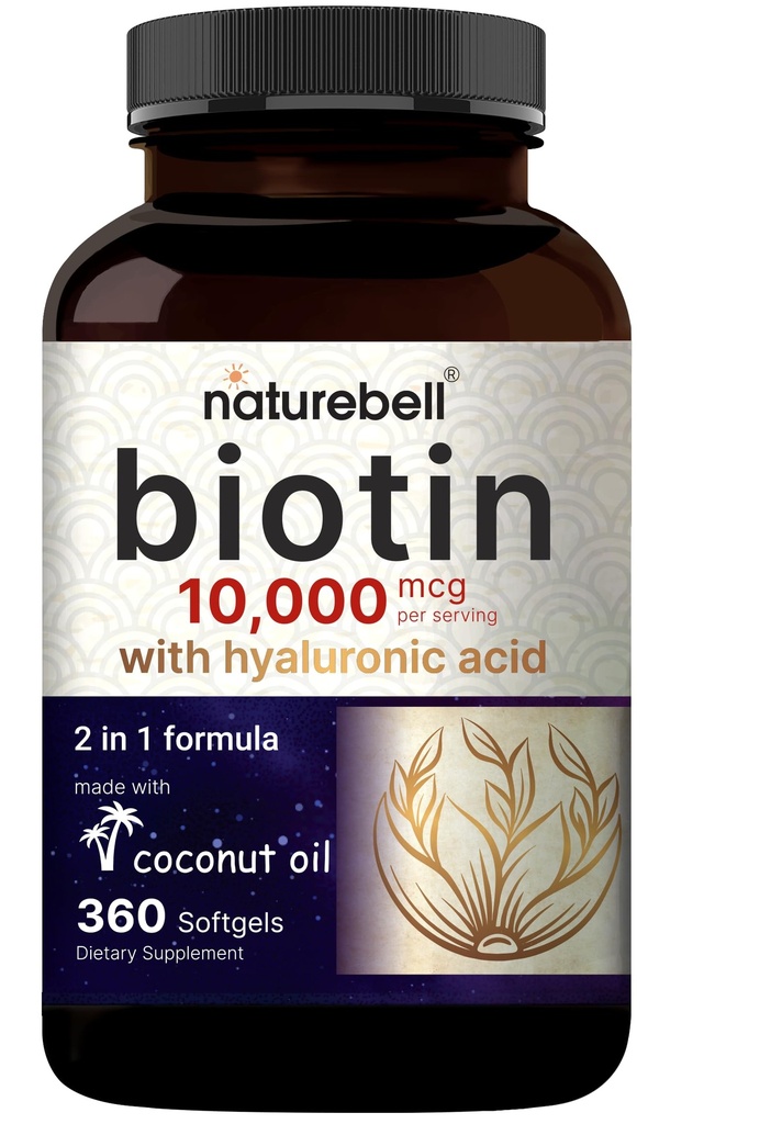 NatureBell Biotin 10000mcg + Acid hialuronic 25mg 