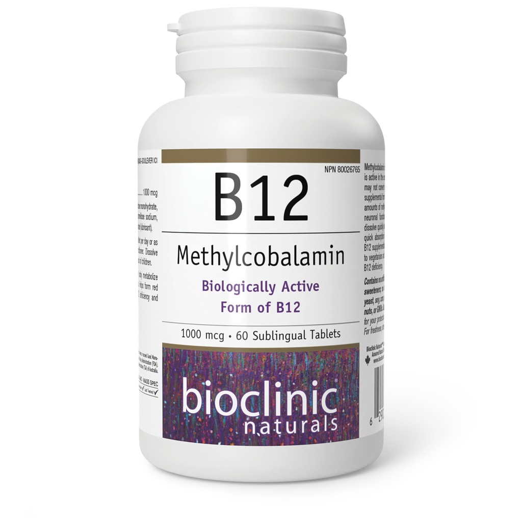Naturale bioclinice - B12 Metilcobalamină 1000 mcg 60 loz