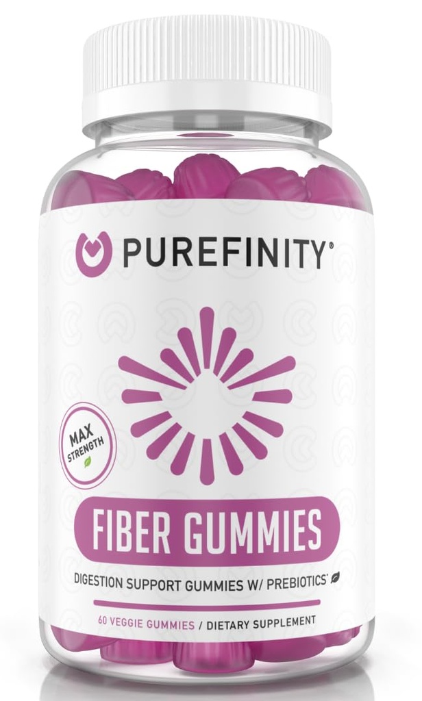Gume de fibre purefinitate pentru adulții cu Inulin FOS de la Root Cicoare, Supliment prebiotic gratuit de zahăr pentru Daily Digestion & Constipație Suport 