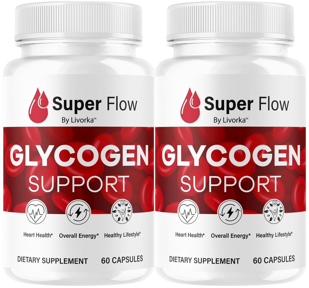 (2 ambalaj) Super Flow Glicogen - SuperFlow Glycogen Support Capsule, Super Flow, Glycogen Support Super Flow Super Flow Super Flycogen Support, Super Flow Glyco Optimizer, 60 capsule timp de 2 luni