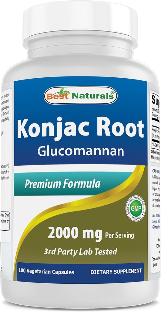 Cele mai bune naturale Konjac Root 2000mg, 180 Conte