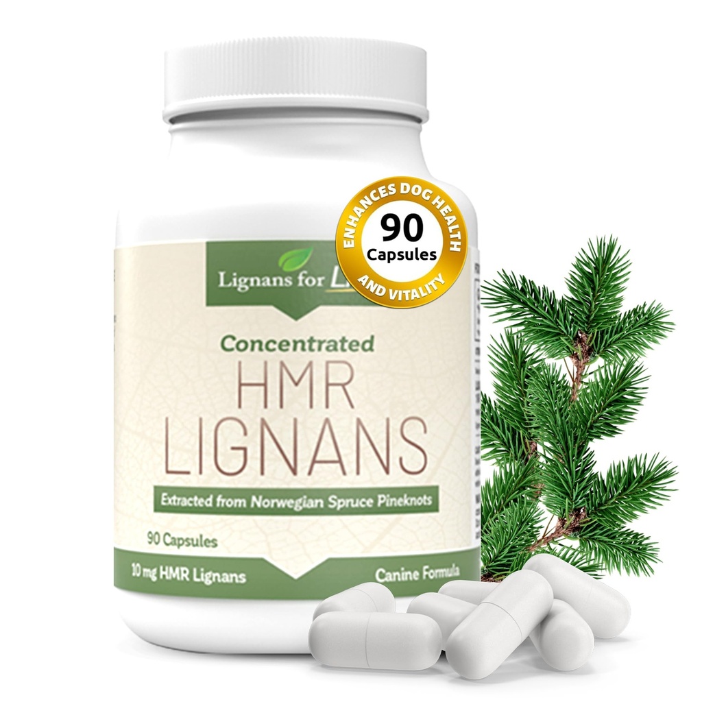 Lignans For Life HMR LIGNANS 10 mg Capsule - Perfect pentru Rasa de caine mic - Vitamina pentru animale de companie sanatoase 