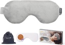 Luxtude Încălzite ochi măști pentru ochi uscat cu semințe de in și lavandă, Microwave cald ochi compresa căldură Moist, Masca de ochi în greutate pentru dormit, fierbinte Stye ochi compresa pentru ochi pufos, cercuri întunecate (Gray)