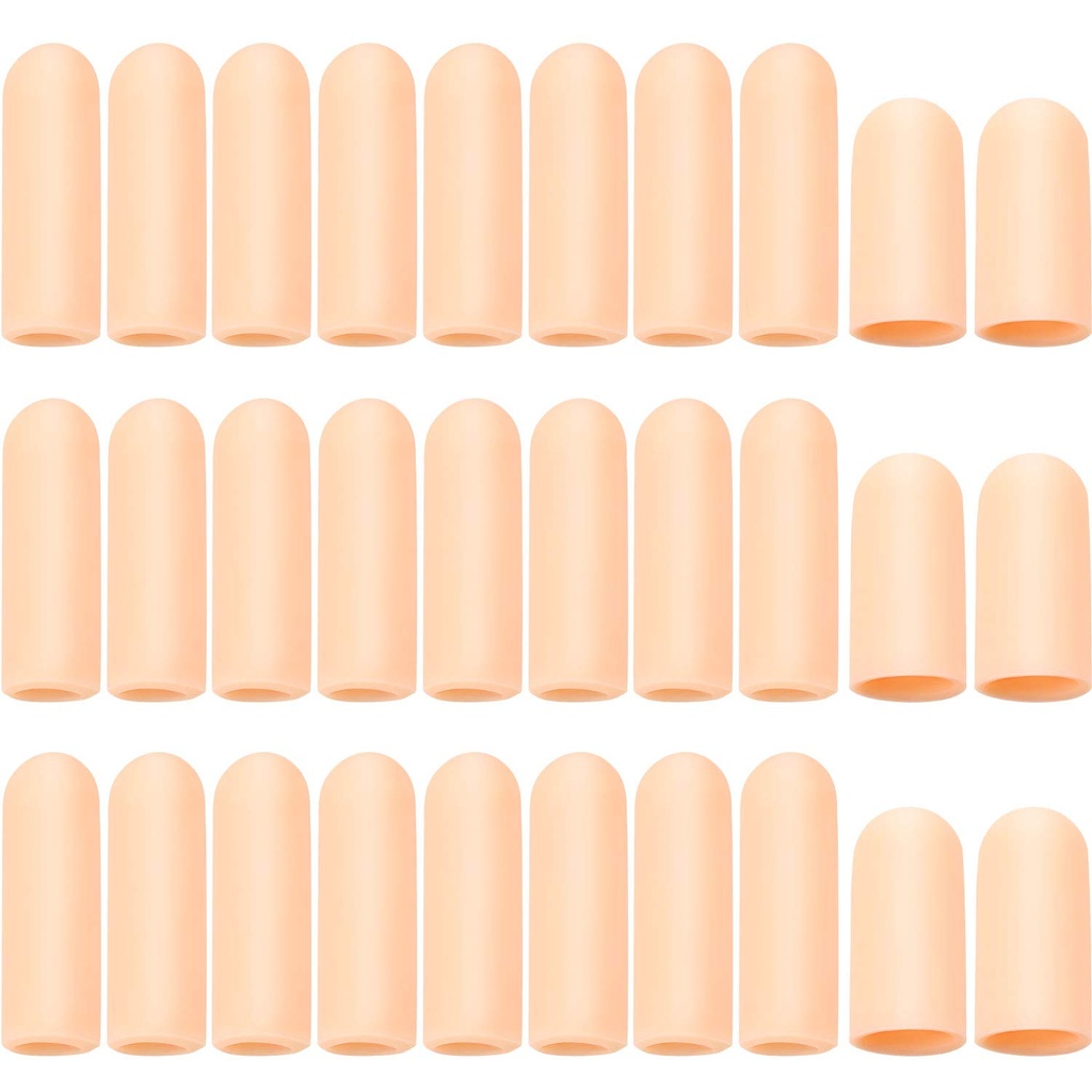 Frienda 30 Piese Gel Deget protector Cots Silicon capac maneci capac pentru Deget Cracking Trigger Suport (Aprocot)