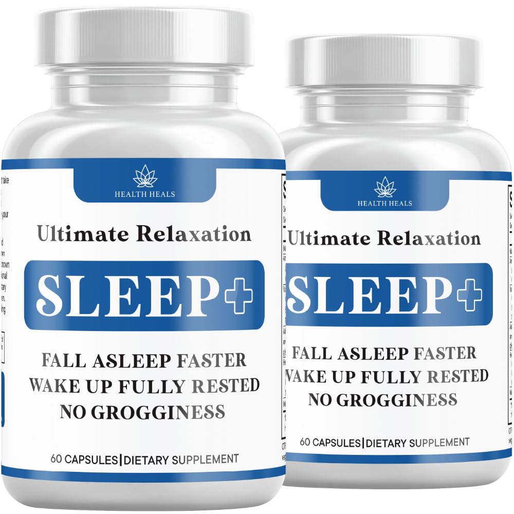 Relaxare Sleep Aid, Natural non-Habit Forming, Supliment de somn dezvoltat pentru a sprijini pentru mai mult timp și somn mai bun, Mușețel, Magneziu, Melatonină, Ashwagandha, GABA, Drug-Free (120 Conte)