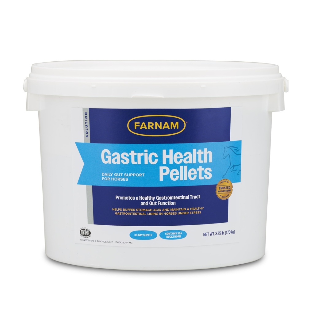 Farnam Gastric Health Pellets, Daily Gut şi Digestive Health Supplement for Horses ajută la menţinerea unei funcţii gastro-intestinale sănătoase