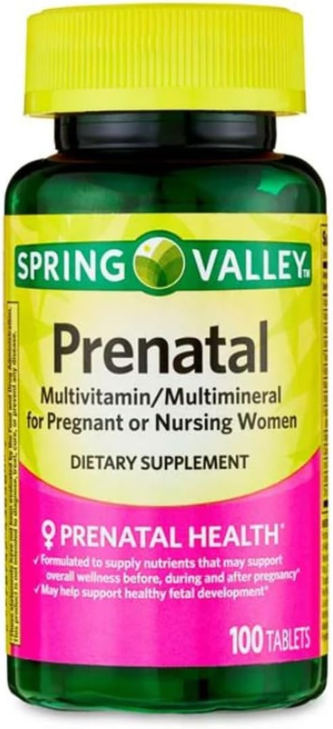 Multivitamine prenatale / Multiminerale pentru gravide și asistente medicale Suplimente dietetice, 100 Număr