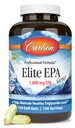 Carlson - Elite EPA Gems, 1000 mg EPA ulei de pește, Wild-Caught, Norvegian ulei de pește, Sustainable Soursed, Ajuta la menținerea nivelului sănătos de trigliceride, 120 Softgels