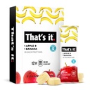 Aceasta este ea Nutritie mere + Banana 100% Natural Real Fruit Bar, Paleo pentru copii și adulți, fără OMG-uri Zahăr, fără conservanți Energie Alimente, 14,4 Oz, Paleo pentru 12