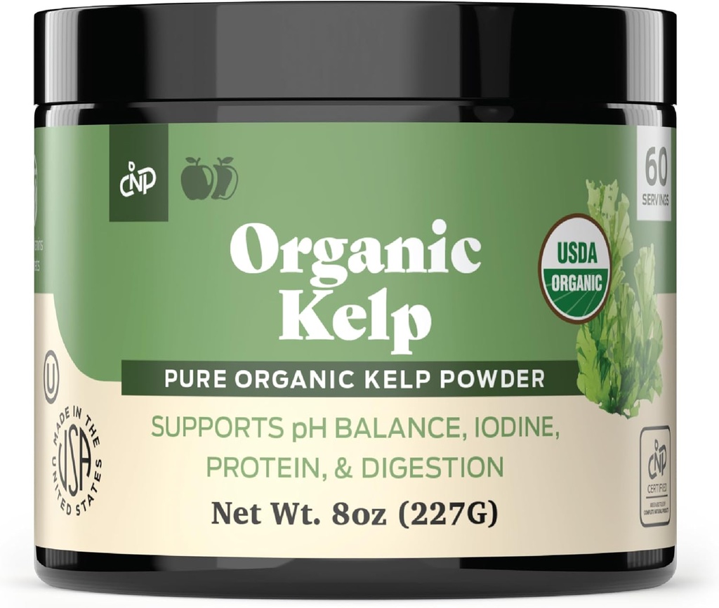 Organic Kelp pulbere Supliment - vrac crud, uscat, Marea pură Kelp Seaweed pulbere 8oz 75 Servire tiroidă, iod, & Digestion