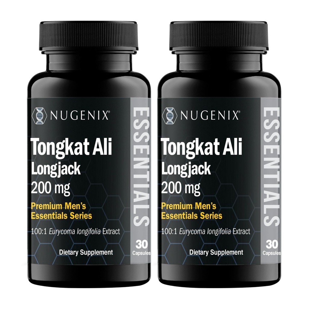 Nugenix Essentials Tongkat Ali pentru barbati, Suport pentru sanatatea barbatilor, Eurycoma Extract Longifolia Long, 60 Conte