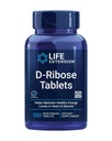 Extensia de viață D-Ribose tablete, Plus Calciu, ajută la menținerea nivelului de energie sănătoasă în inimă și mușchi, încurajează producerea de ATP, Gluten-Free, non-GMO, Vegan, 100 comprimate vegetariene