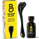 Barbă Club Derma Roller & Barbă ulei de creștere pentru față, corp și Scalp Microneedling Roller pentru bărbați și femei cu 540 Titanium Microneedles - Barbă Roller pentru păr și barbă