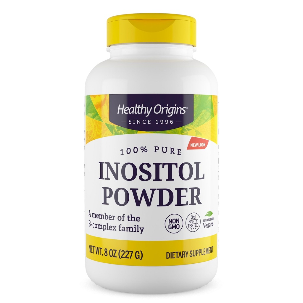 Origini sănătoase Inozitol pulbere, 227 g - pentru piele, par &amp; unghii sănătate - Vitamina B8 pulbere Supliment - Parte din B Complex familie - Vegan, non-GMO & Gluten-gratuit supliment - 8 Oz