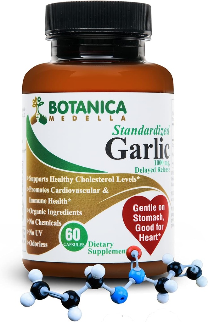 12400 mcg Allicin - TESTAT de partea a 3-a - Odorless - Ingrediente organice - Lansare întârziată - 30 până la 60 zile de aprovizionare