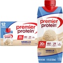 Premier Proteine Shake, Vanilie, 30g Proteine, 11 fl oz, Pachet de 12 (Packing May Vary)