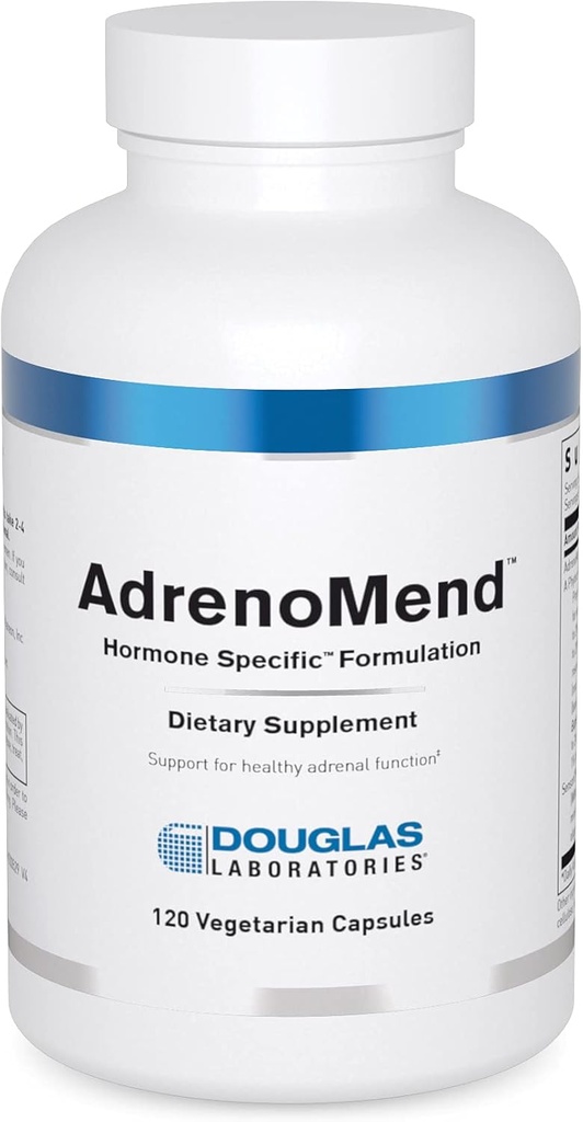 Douglas Laboratories AdrenoMend - Rhodiola Herbal Supplement - Suport adrenal - Cu Ashwagandha, Bacopa Monnieri, & Alte Adaptogens - Non-GMO - 120 Capsule vegetariene